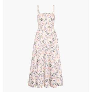 Hill House Home The Margot Dress NWT- Pink Scallop Bow Chintz Size XS